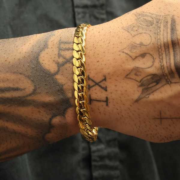 Miami Cuban Link Bracelet (Gold) - 8mm