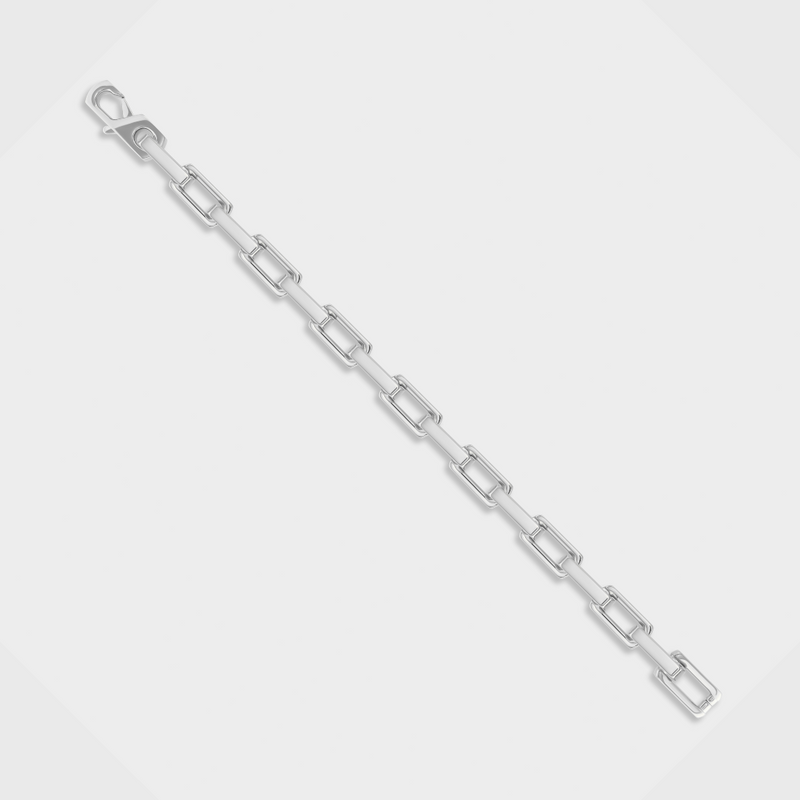 Boxed Anchor Bracelet (Silver) - 10mm