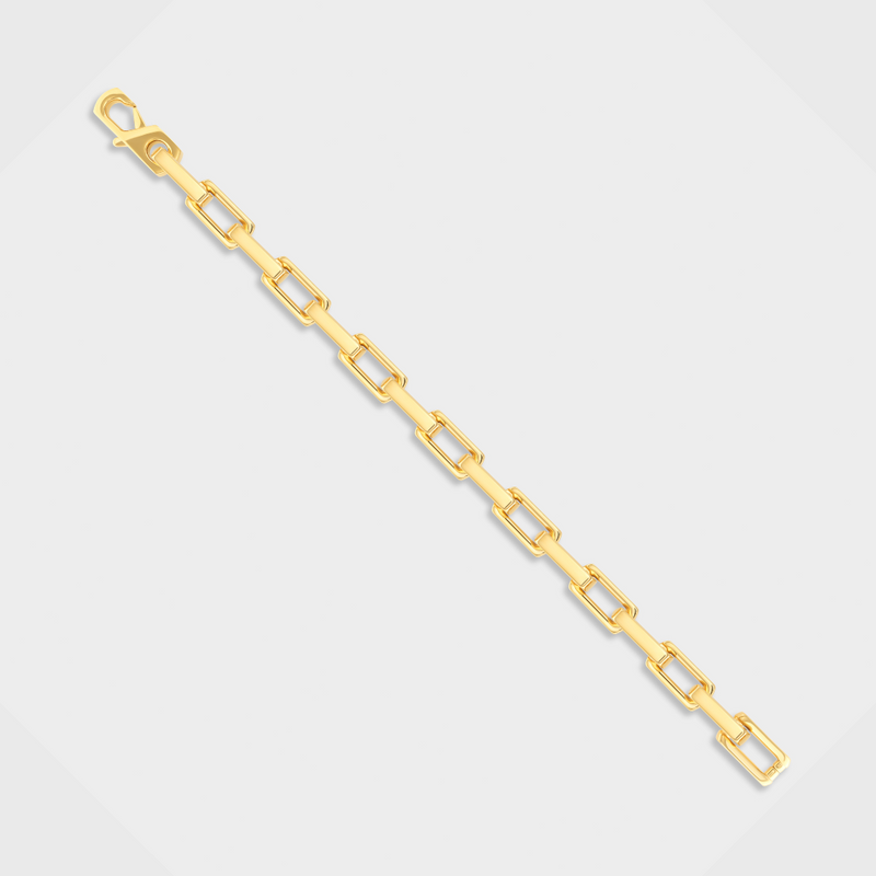 Boxed Anchor Bracelet (Gold) - 10mm