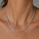 Women's Paperclip Chain (Silver) - 3mm