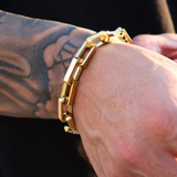 Boxed Anchor Bracelet (Gold) - 10mm