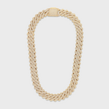 Iced Prong Cuban Chain (Gold) - 20mm