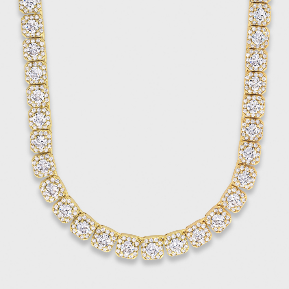 Clustered Tennis Chain (Gold) - 8mm – Imperium Clustered Tennis Chain (Gold) - 8mm – Imperium