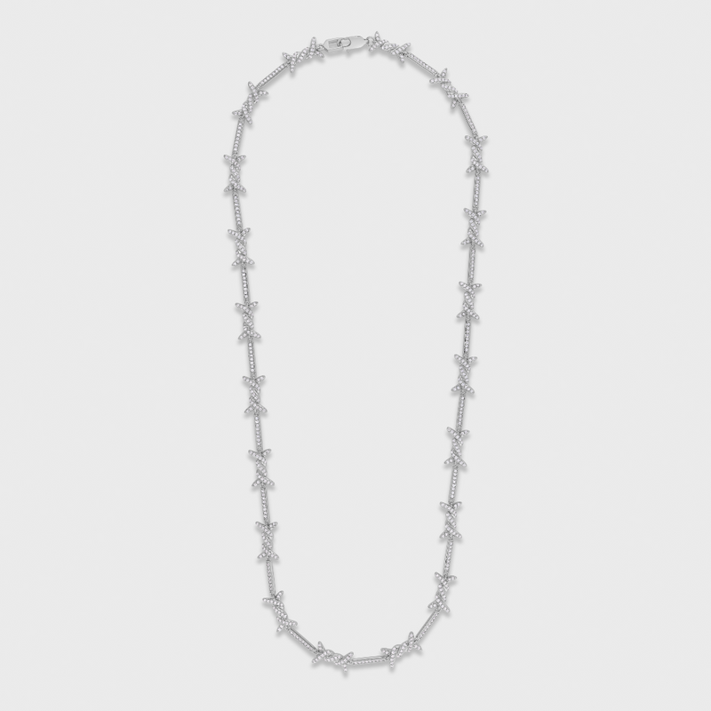 Iced Barbed Wire Chain (Silver) - 6mm – Imperium Iced Barbed Wire Chain (Silver) - 6mm – Imperium