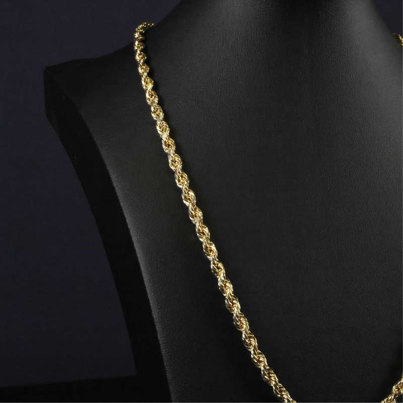 Solid Gold Rope Chain - 5mm