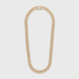 Iced Prong Cuban Chain (Gold) - 12mm