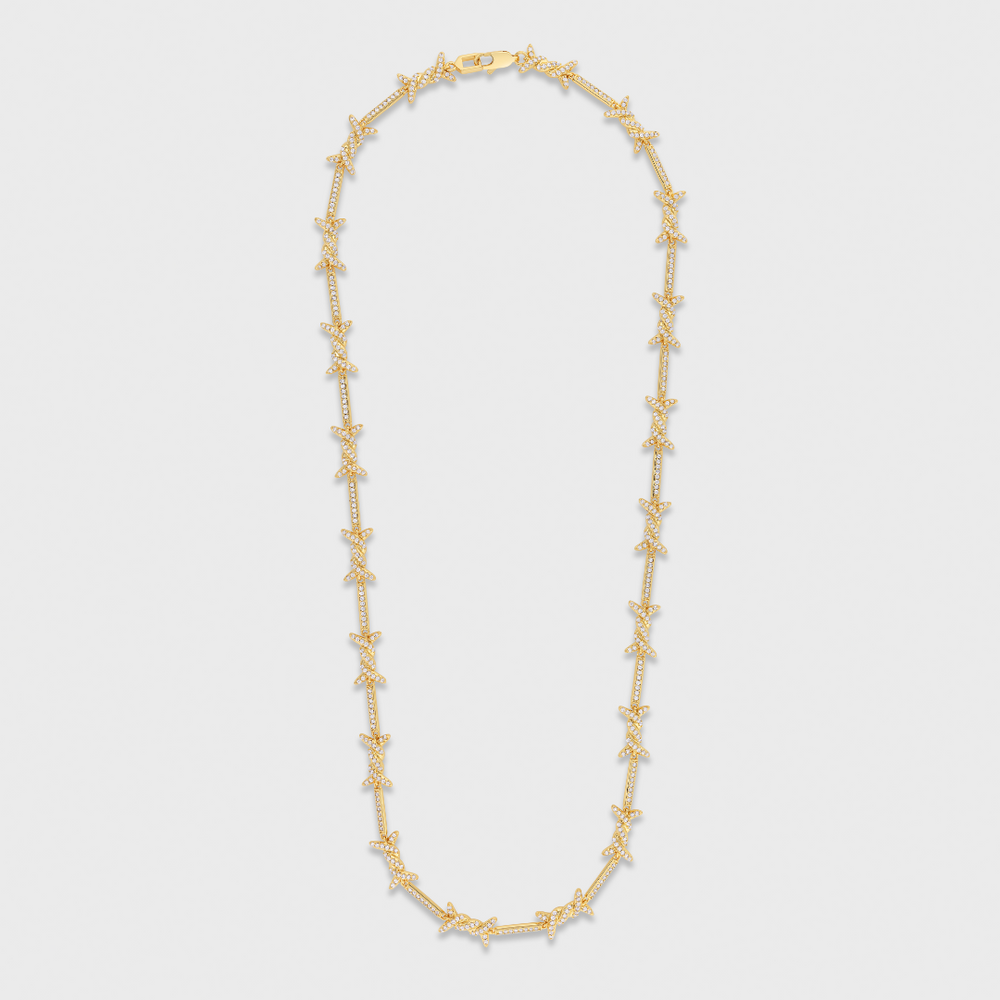 Iced Barbed Wire Chain (Gold) - 6mm – Imperium