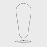 Franco Chain + Bracelet (Silver) - 3mm