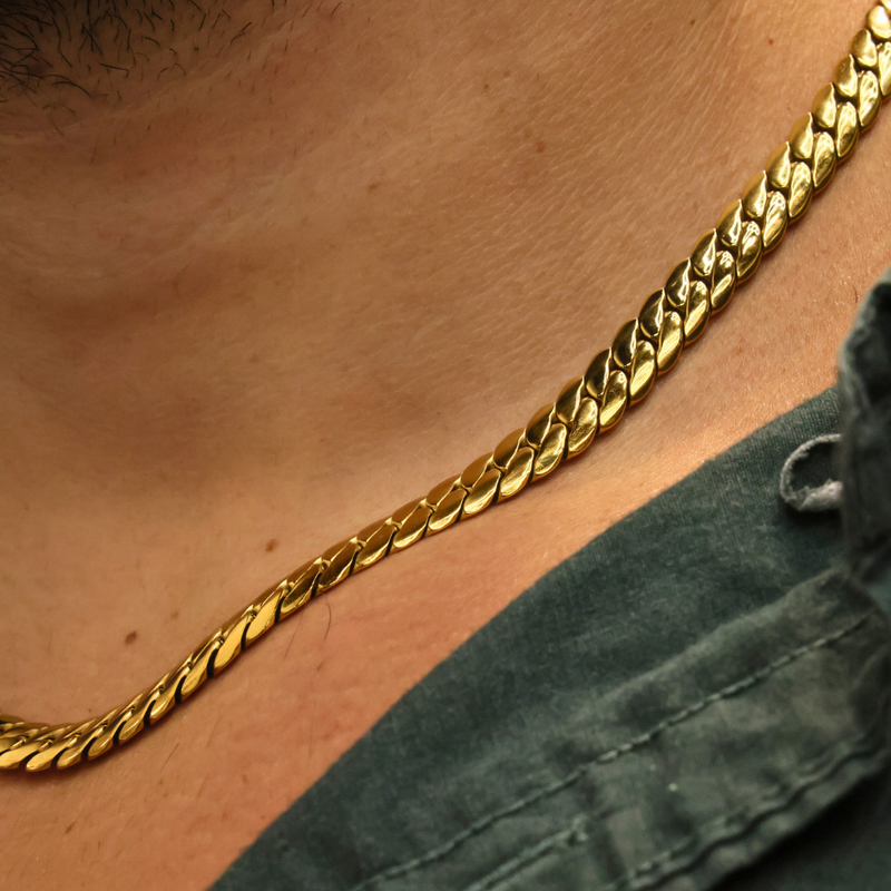 Miami Cuban Link Chain (Gold) - 8mm