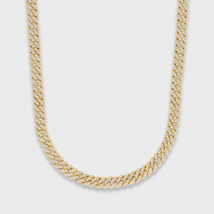 Iced Micro Prong Cuban Chain (Gold) - 6mm