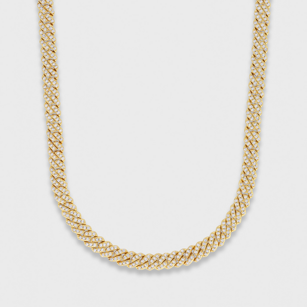 Iced Micro Prong Cuban Chain (Gold) - 6mm