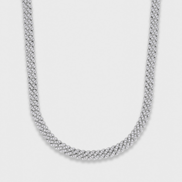 Iced Micro Prong Cuban Chain (Silver) - 6mm