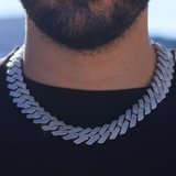 Iced Prong Cuban Chain (Silver) - 20mm