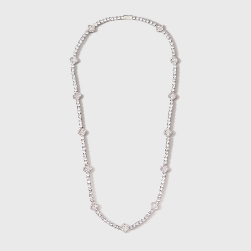 Women's Clover Tennis Chain (Silver) - 4mm