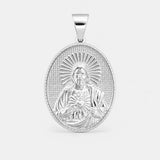 Jesus Sacred Heart Pendant (Silver)
