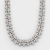 Iced Cross Chain (Silver) - 12mm