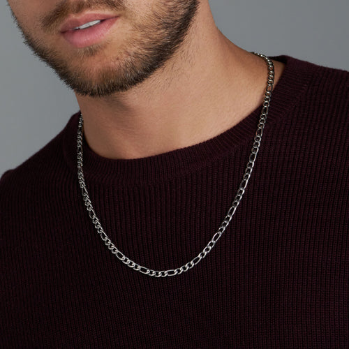 Figaro Chain (Silver) - 5mm — on model