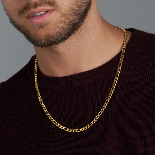 Figaro Chain (Gold) - 5mm — on model