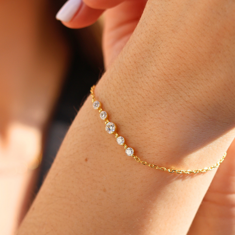 Moissanite Aurora Bracelet (Gold)