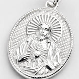 Jesus Sacred Heart Pendant (Silver)
