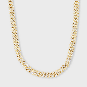 Iced Micro Prong Cuban Chain (Gold) - 6mm