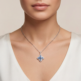 Blue Clover Icon Pendant