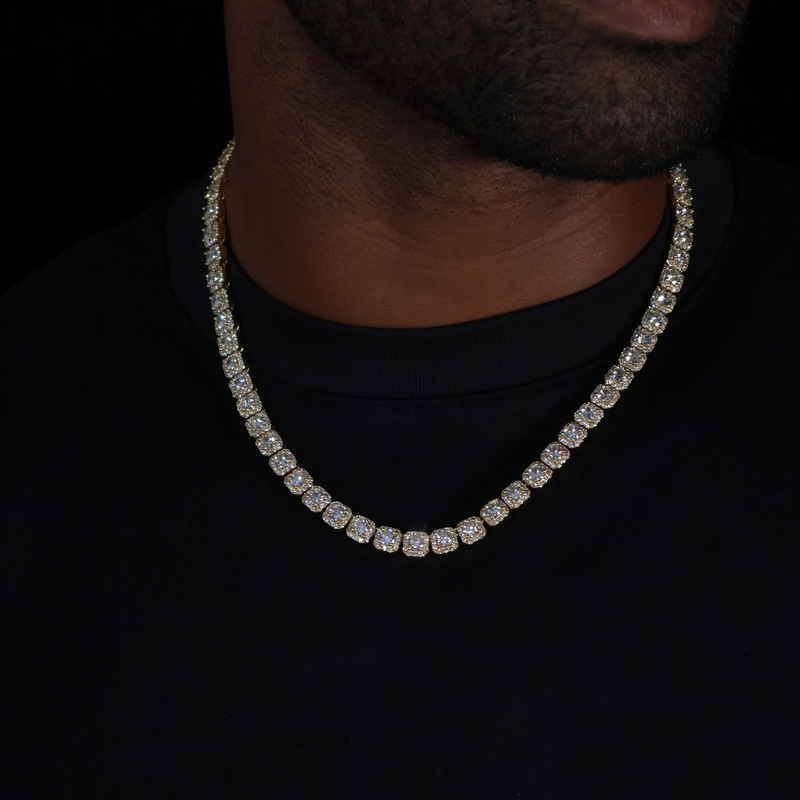 Clustered Tennis Chain (Gold) 8mm – Imperium - Main Image
