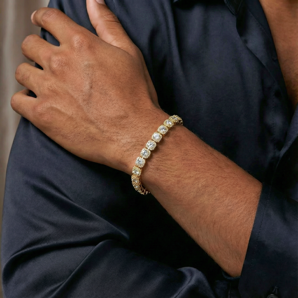 Clustered Tennis Bracelet (Gold) - 8mm – Imperium