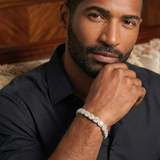 Clustered Tennis Bracelet (Silver) - 8mm