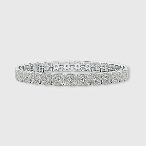 Clustered Tennis Bracelet (Silver) - 8mm