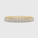 Clustered Tennis Bracelet (Gold) - 8mm