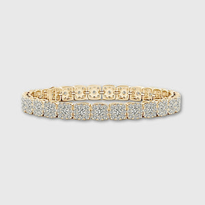 Clustered Tennis Bracelet (Gold) - 8mm