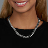 Women's Cuban Chain (Silver) - 8mm