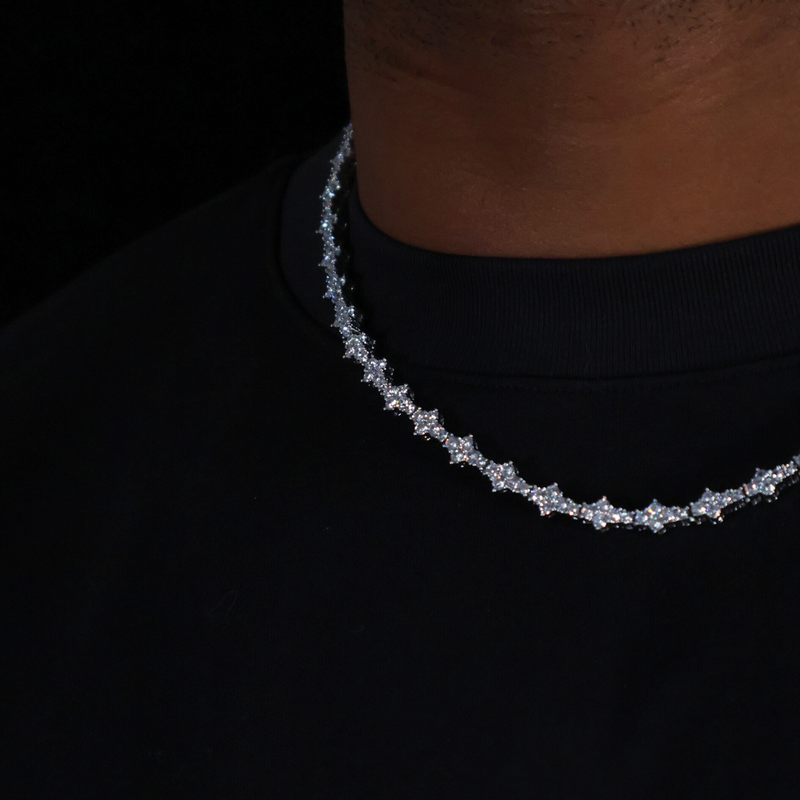 Honeycomb Tennis Chain (Silver) - 6.5mm