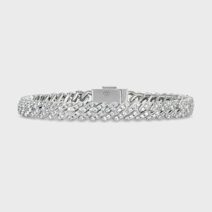 Iced Cuban Bracelet (Silver) - 8mm