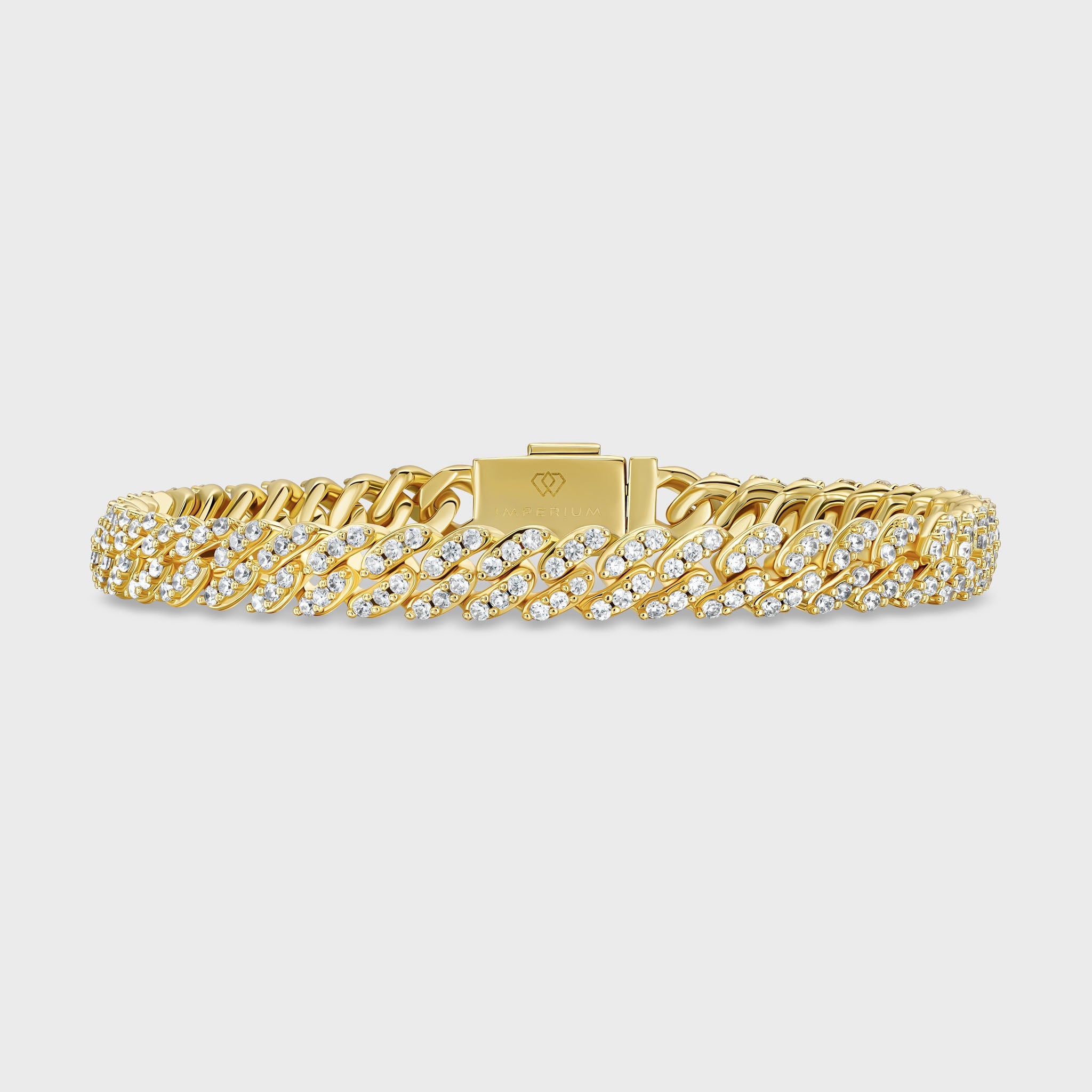 Women's Iced Cuban Bracelet (Gold) - 8mm – Imperium