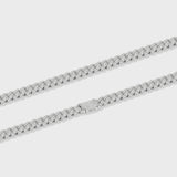 Iced Prong Cuban Chain (Silver) - 10mm