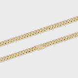 Iced Prong Cuban Chain (Gold) - 12mm