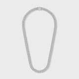 Iced Prong Cuban Chain (Silver) - 10mm