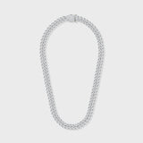 Iced Prong Cuban Chain (Silver) - 12mm