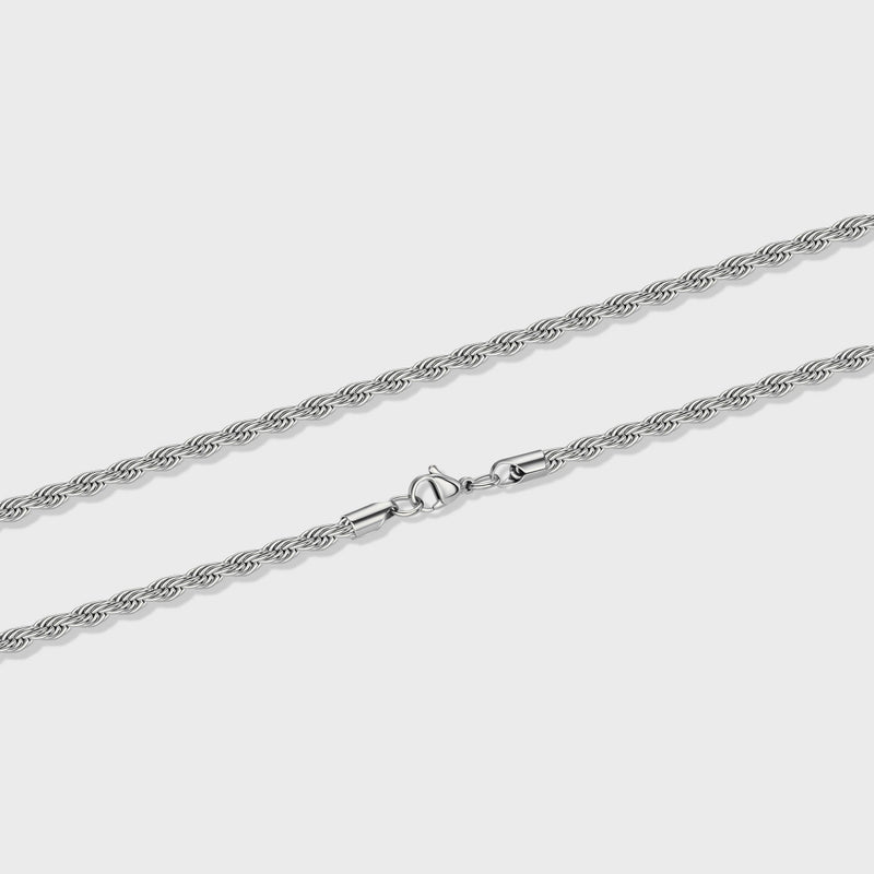 Aide Silver Rope Women's Cuban 5mm + Rope 4mm Stack (Silver) – Imperium