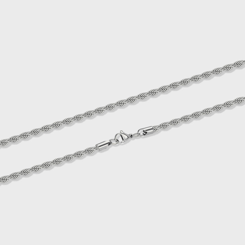 Club Ropes Silver Cuban 5mm + Rope 4mm Stack (Silver) – Imperium