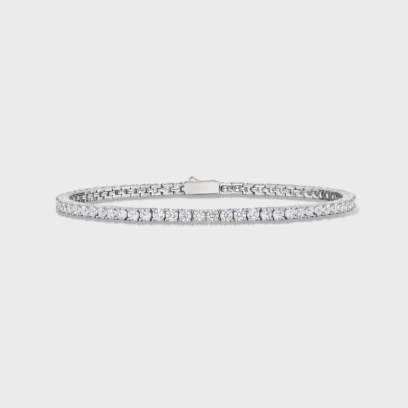 Tennis Chain + Bracelet (Silver) - 3mm