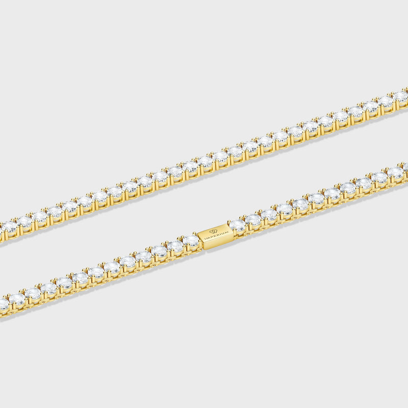 Women's Tennis Chain (Gold) - 5mm