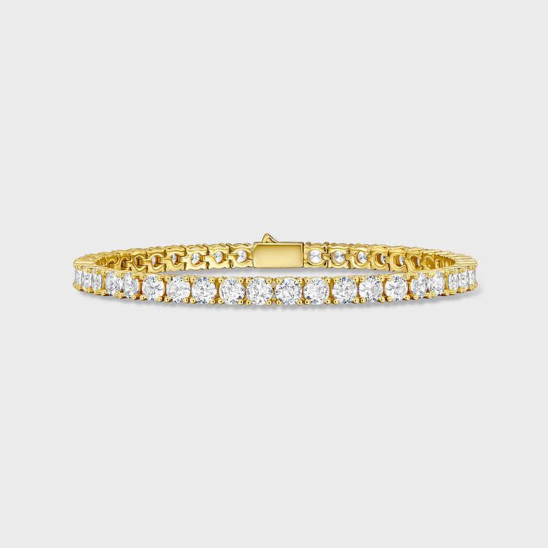 Tennis Chain + Bracelet (Gold) - 5mm