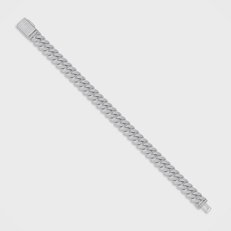 Iced Cuban Bracelet (Silver) - 10mm