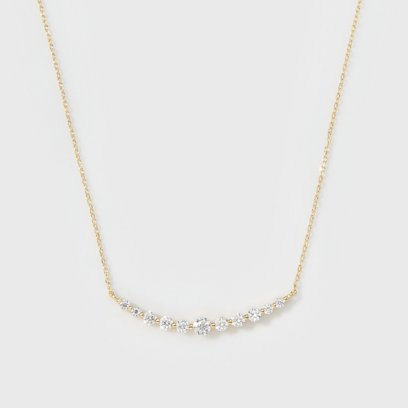 Moissanite Aurora Necklace (Gold)