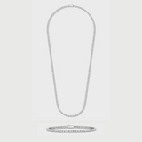 Tennis Chain + Bracelet (Silver) - 3mm