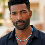 Blue Diamonds Tennis Chain (Silver) - 4mm