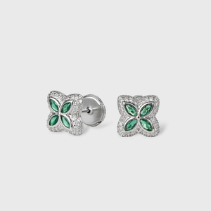 Green Clover Icon Earrings
